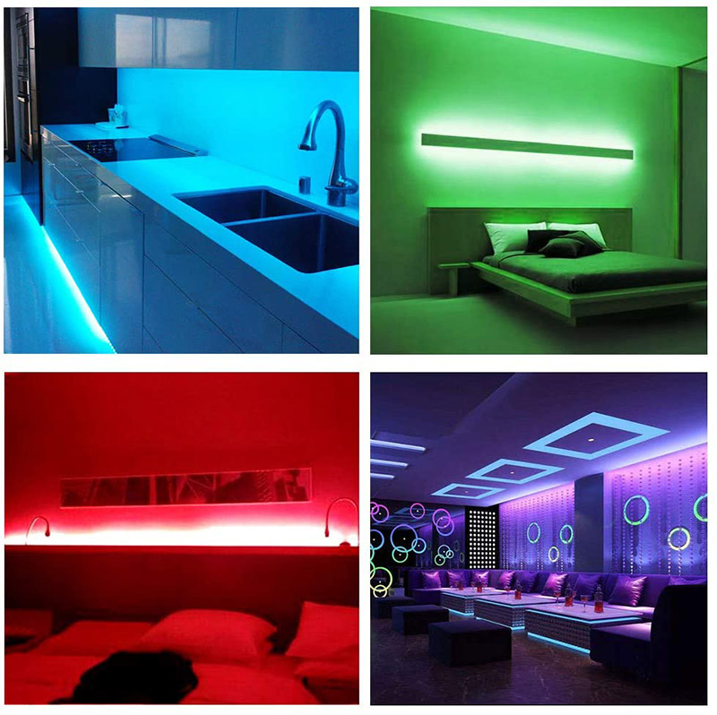 DC12V 3528RGB/5050RGB 16.4ft/5m Mini 24 Key Controller Flexible Colorful LED Light Strip kit, 60LEDs/M, Color Changing Flexible Dimmable LED Light Strip DC12V 3528RGB/5050RGB 16.4ft/5m Mini 24 Key Controller Flexible Colorful LED Light Strip kit, 60LEDs/M, Color Changing Flexible Dimmable LED Light Strip